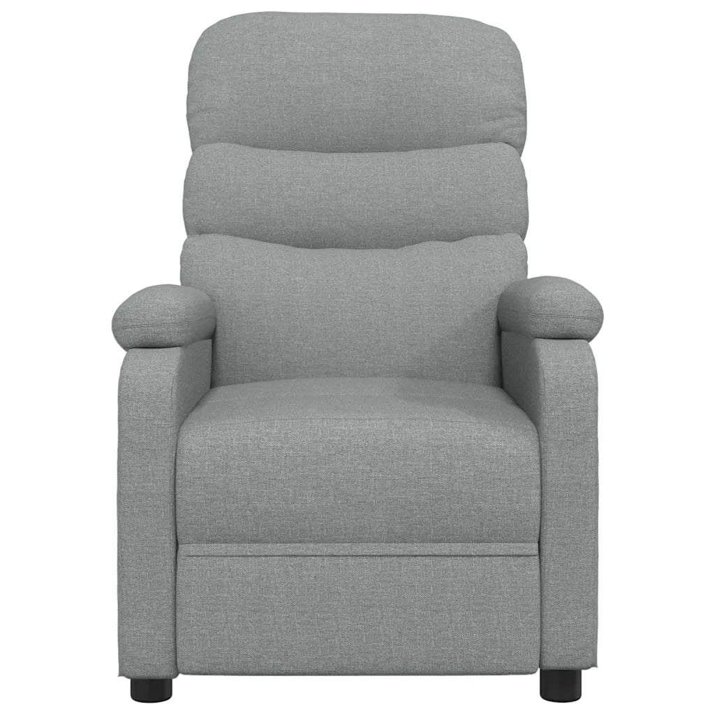 Poltrona Massaggiante Elettrica Grigio Chiaro in Tessuto 3073694