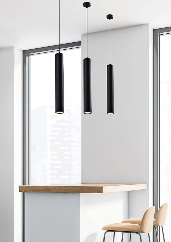 Candellux TUBO lampada a sospensione nera metallo GU10