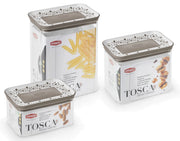 Stefanplast BARATTOLO RETTANGOLARE TOSCA LT.0,7 bianco/tortora chiaro