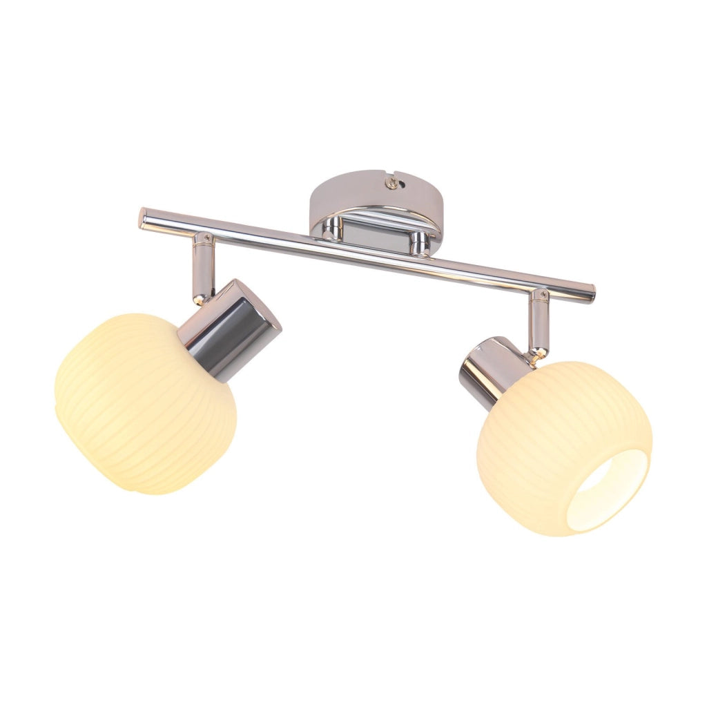 ZMH Faretto da soffitto moderno in metallo GU10 nero a 2 fiamme