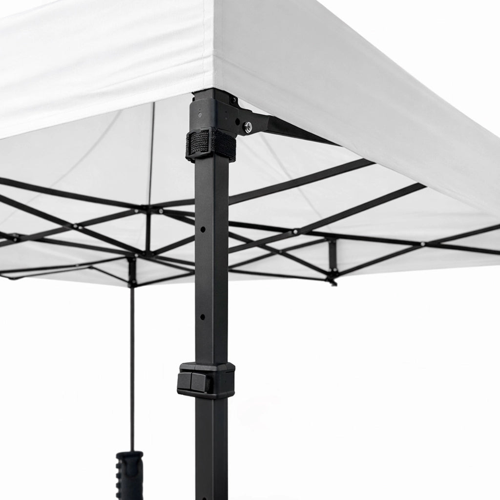 Gazebo Professionale Con Struttura A Fisarmonica Richiudibile Automatico In Acciaio E Telo Oxford 1200D PVC Impermeabile E Anti UV Dotato Di Sacche Zavorra E Borsa Trasporto Per Sagre Feste Eventi 3x4.5 M Bianco