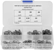 Set di Montaggio in Acciaio Inossidabile con 300 pezzi, comprensivo di Viti, Chiavi, Impacchi e Set di Montaggio con Viti con Testa Piana e Borchie.