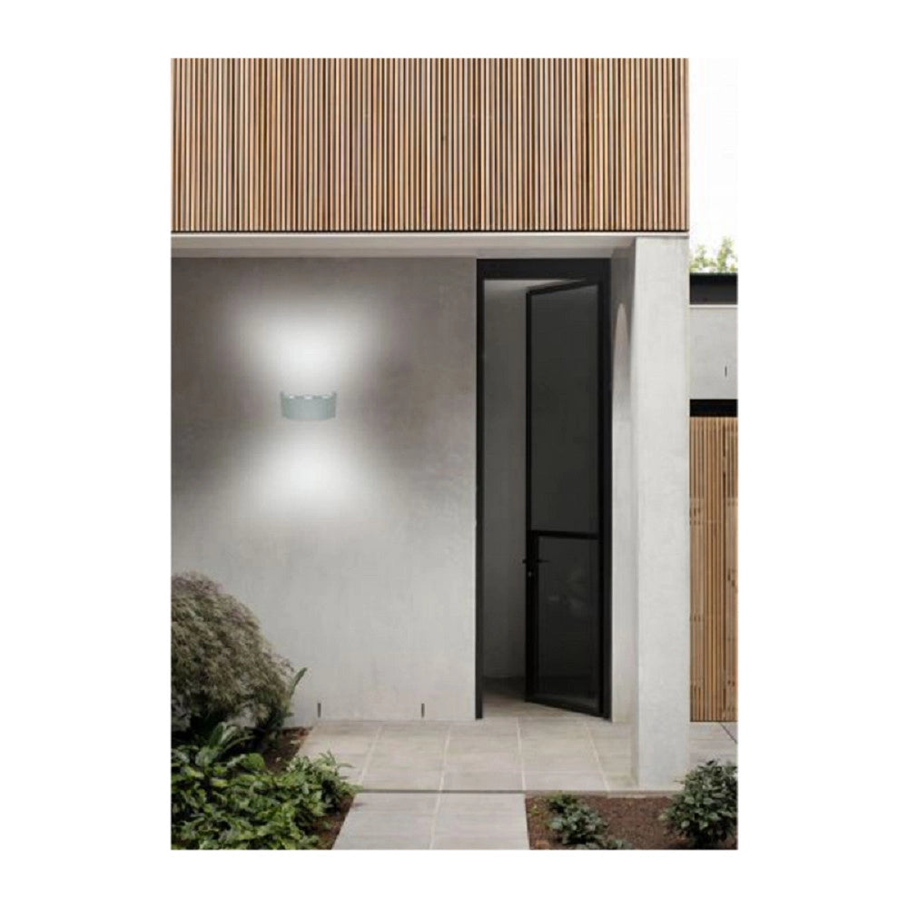 Trade Shop - Applique Esterno Led 16w Crown Ip65 Up & Down Grigio Luce Calda Fredda Natural - -bianco Freddo      -