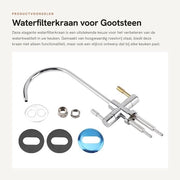 Acquasamare - Rubinetto 360° girevole - Rubinetto per acqua filtrata - Rubinetto con doppia foratura - Acciaio inossidabile - Design elegante - Adatto per sistemi di filtrazione sottostanti - Rubinetto da cucina