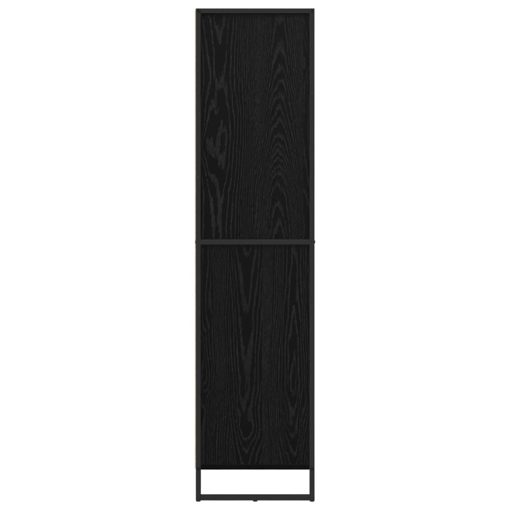 Credenza 2 pz | Madia | Buffet da pranzo | Armadio da pranzo Rovere Nero 81 x 36 x 150.5 cm Legno multistrato
