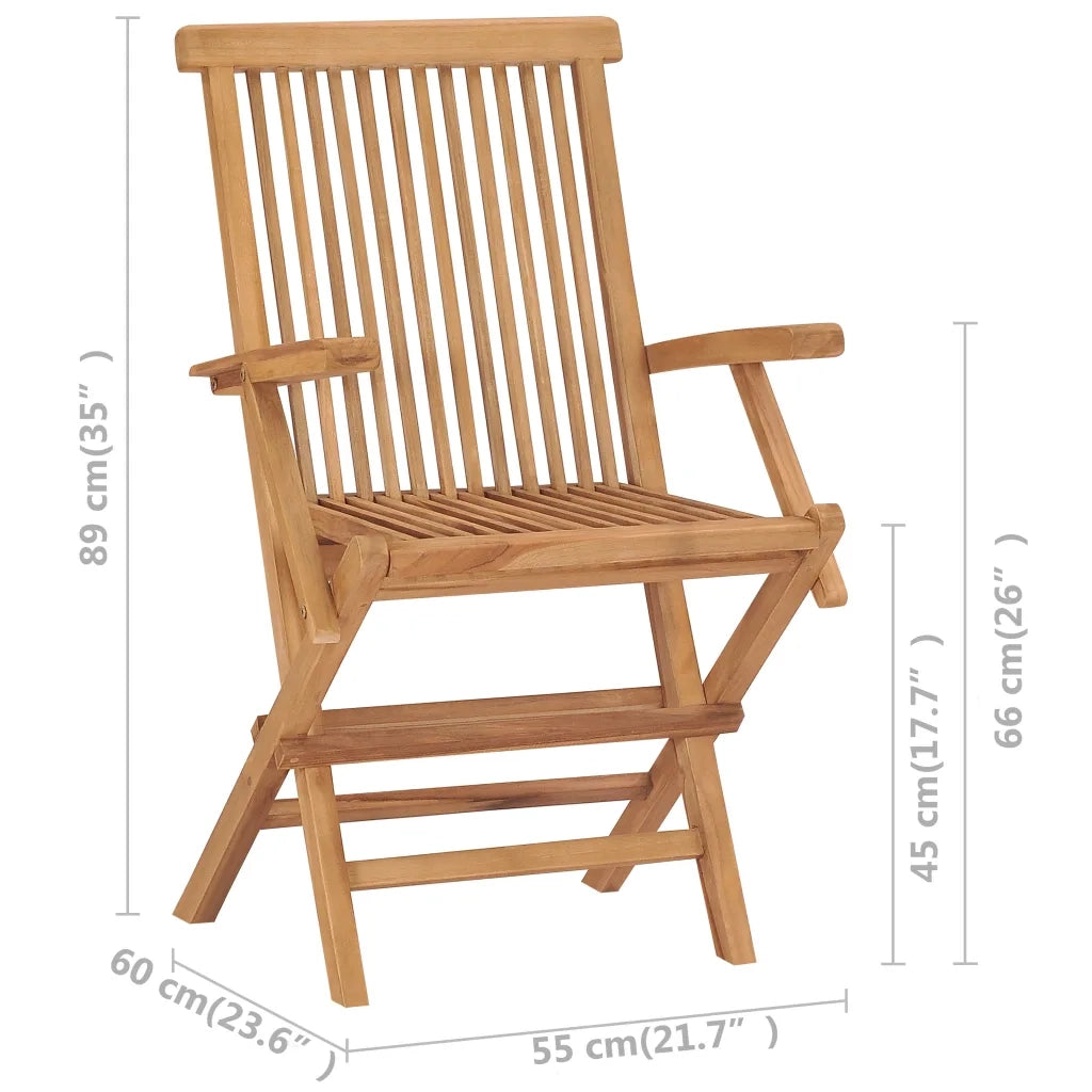 Sedie Giardino 2 pz con Cuscini Rosso Vino Legno Massello Teak 3062511