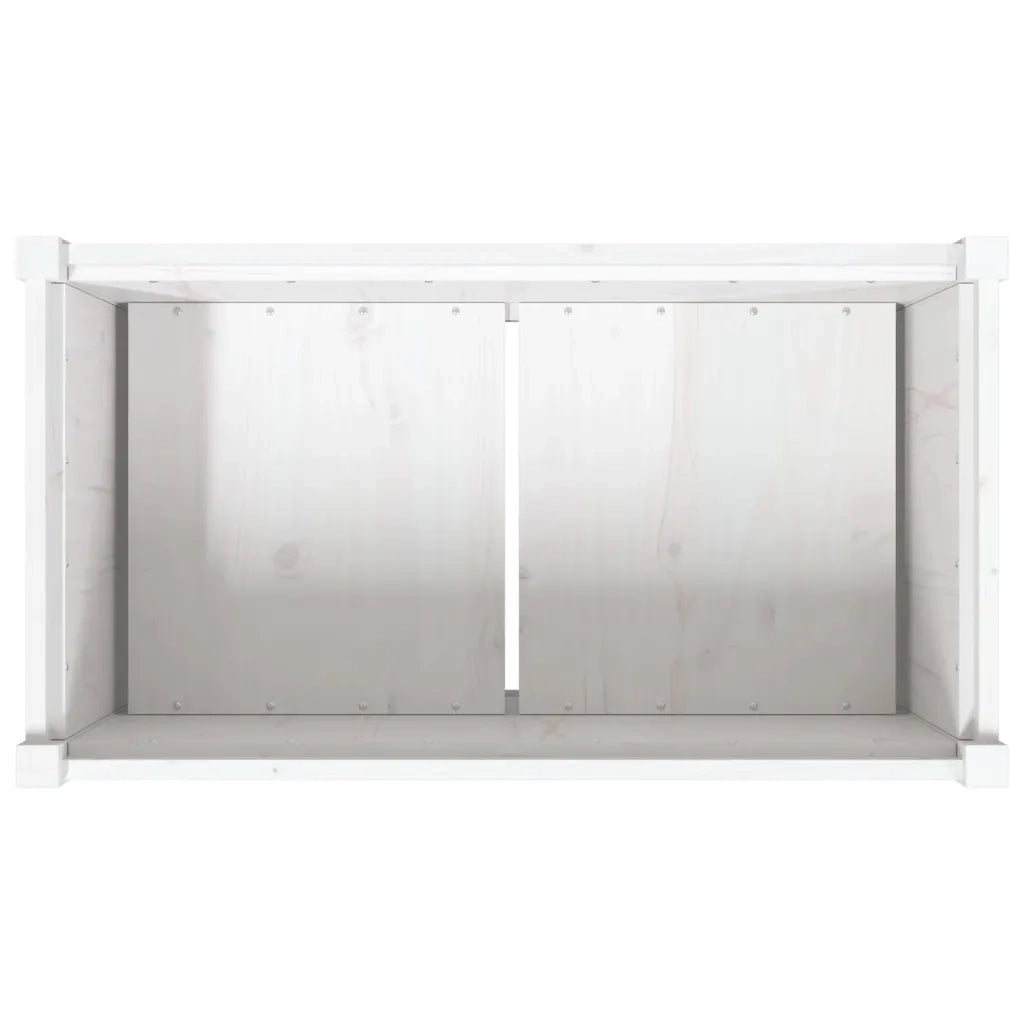 Fioriera | Cassetta per fiori | Vaso da Giardino Bianca 90x50x70 cm Legno Massello di Pino