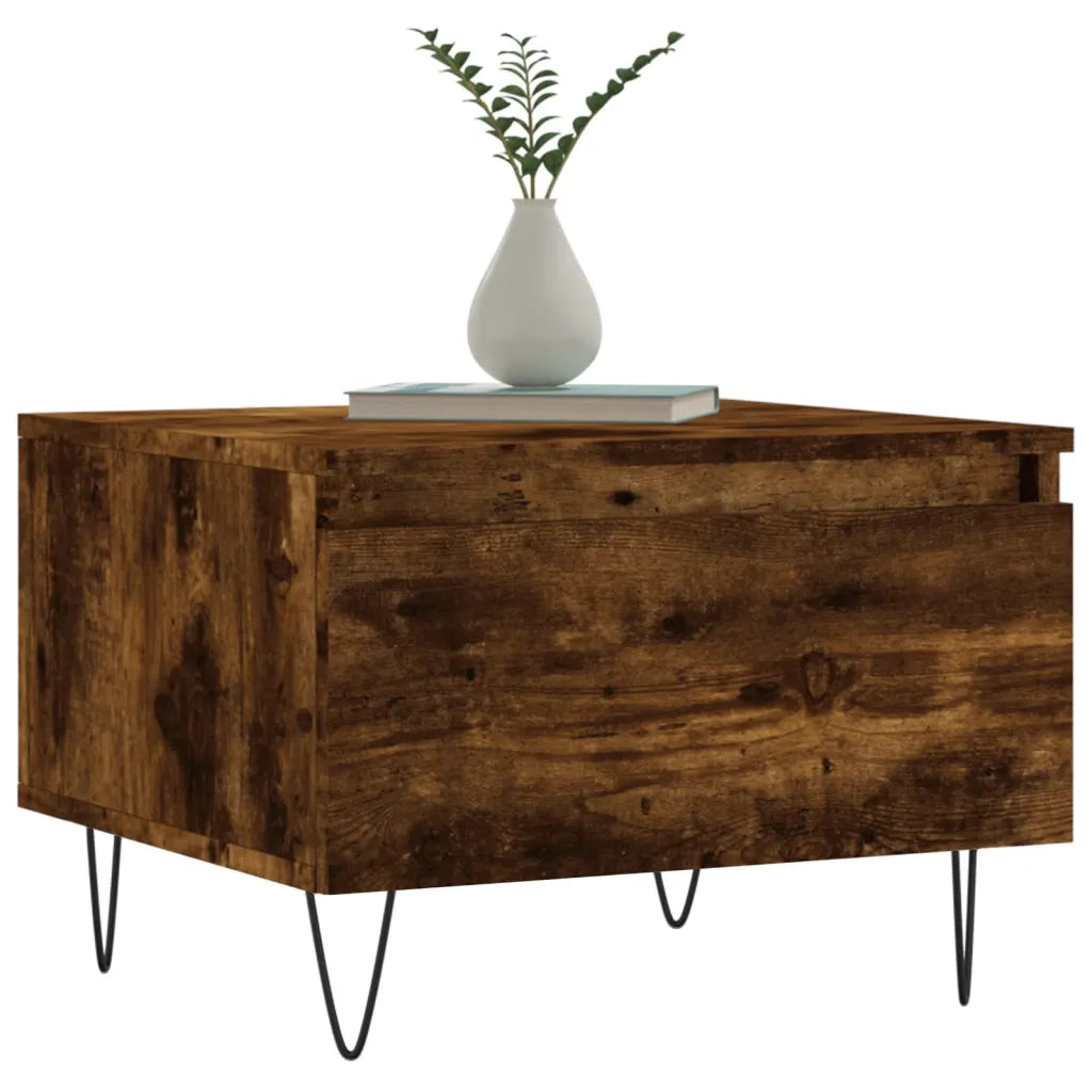 Tavolini Salotto 2pz Rovere Fumo 50x46x35 cm Legno Multistratocod mxl 94812
