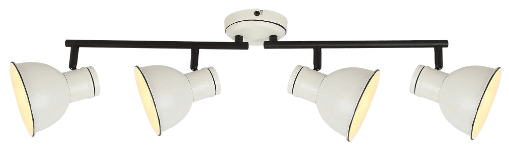 Plafoniera Candellux Zumba 4xE14 metallo bianco/nero
