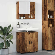 Set di mobili per il bagno con porta 2 pcs Legno vecchio 3392941