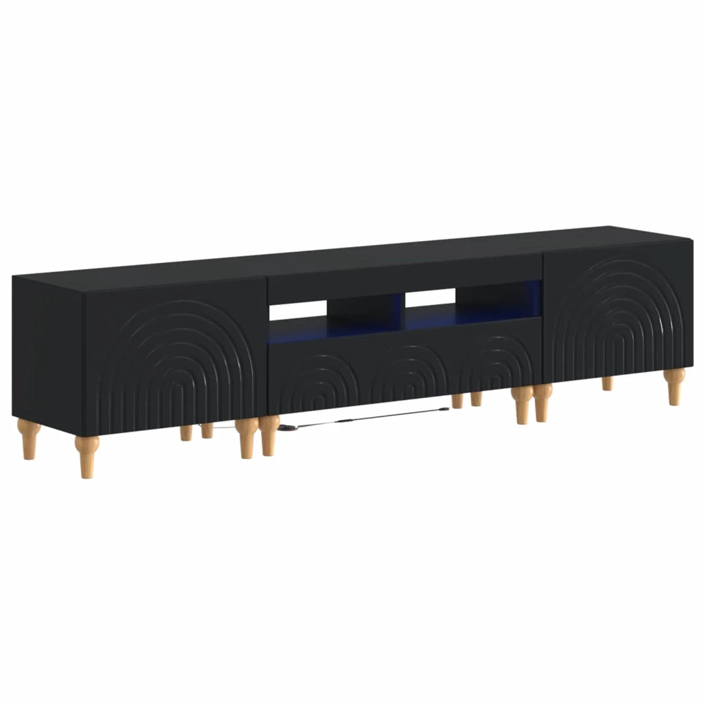Mobile TV LED a 3 pezzi Nero Legno ingegnerizzato 3416496