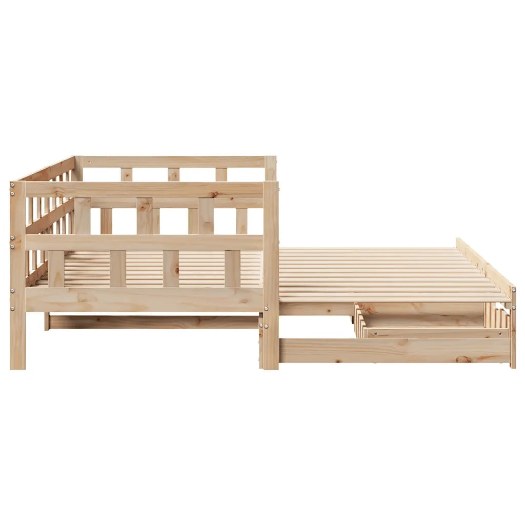 Divano Letto Estraibile con Cassetti senza Materasso 80x200 cm