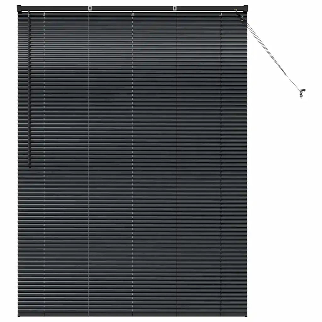 vidaXL Tenda per Finestra con tende Nero Alluminio