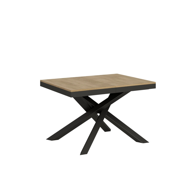 Tavolo allungabile 90x120/380 cm Volantis Evolution telaio Antracite - Quercia Natura