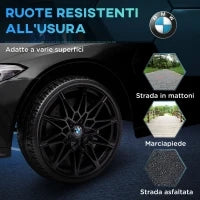Macchina Elettrica per Bambini a Licenza BMW M4 con Telecomando, Clacson e Fari, 108x69.5x51 cm, Nera
