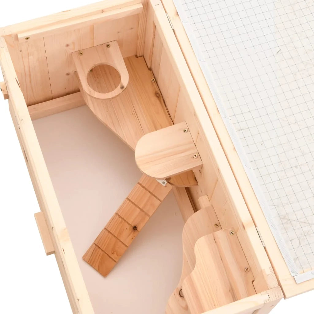 Gabbia per criceti 60 x 30 x 35 cm in legno massello di abete marrone 02_0041679