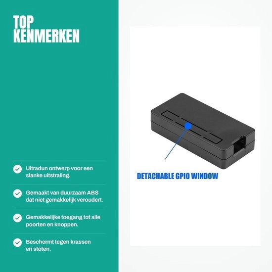 Protezione quotidiana per Zero W/1.3 - ABS - robusto - leggero - finestra GPIO rimovibile - Scatola