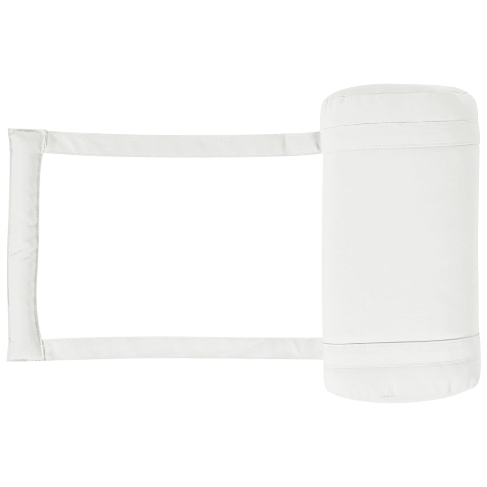 Set da giardino con 6 sedie in legno di acacia marrone scuro con cuscini bianco sporco in stile rustico con cuscini