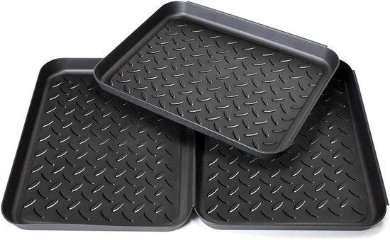 Set di assorbimento per scarpe in plastica - Per scarpe, pioggia, animali domestici - Interno ed esterno - Set da 3 (35 x 27 x 3 cm)