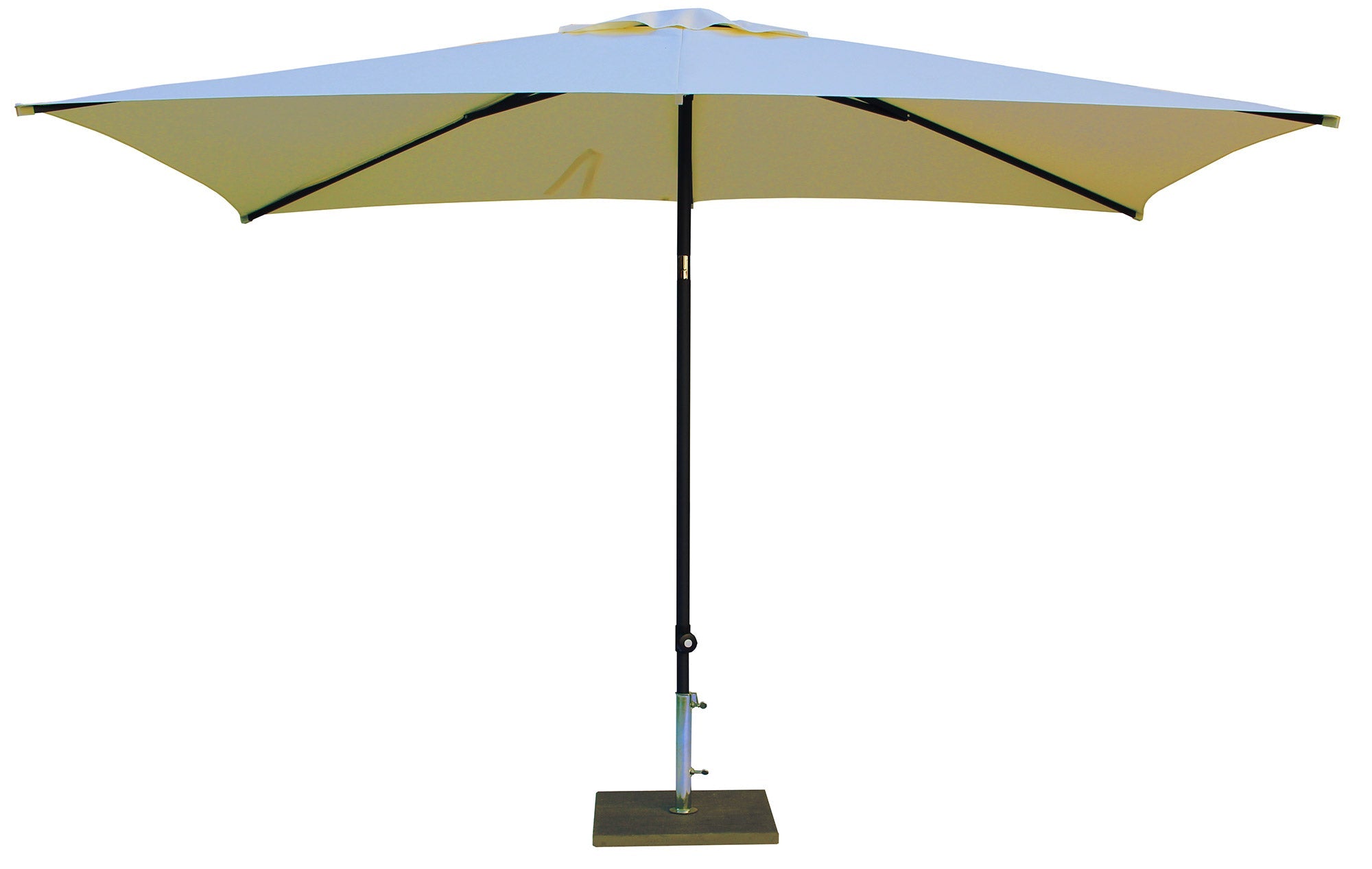 Ombrellone da Giardino 3x2 m Palo Ø38 mm in Alluminio Tessuto Poliestere Trend Ecru