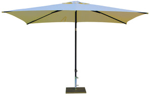 Ombrellone da Giardino 3x2 m Palo Ø38 mm in Alluminio Tessuto Poliestere Trend Ecru