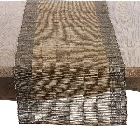 Telaio da tavolo in tessuto naturale 14" x 72" - Decorazione da tavolo di alta qualità telaio tessile 60 x 140 cm