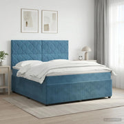 Letto box spring con materasso Blu 140 x 200 cm Velluto 3454629