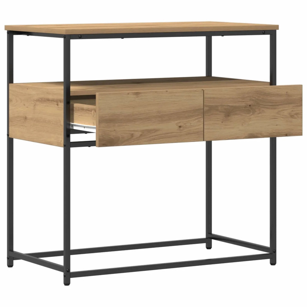 Tavolo consolle con cassetto Rovere artigianale 75 x 40 x 75 cm 862937
