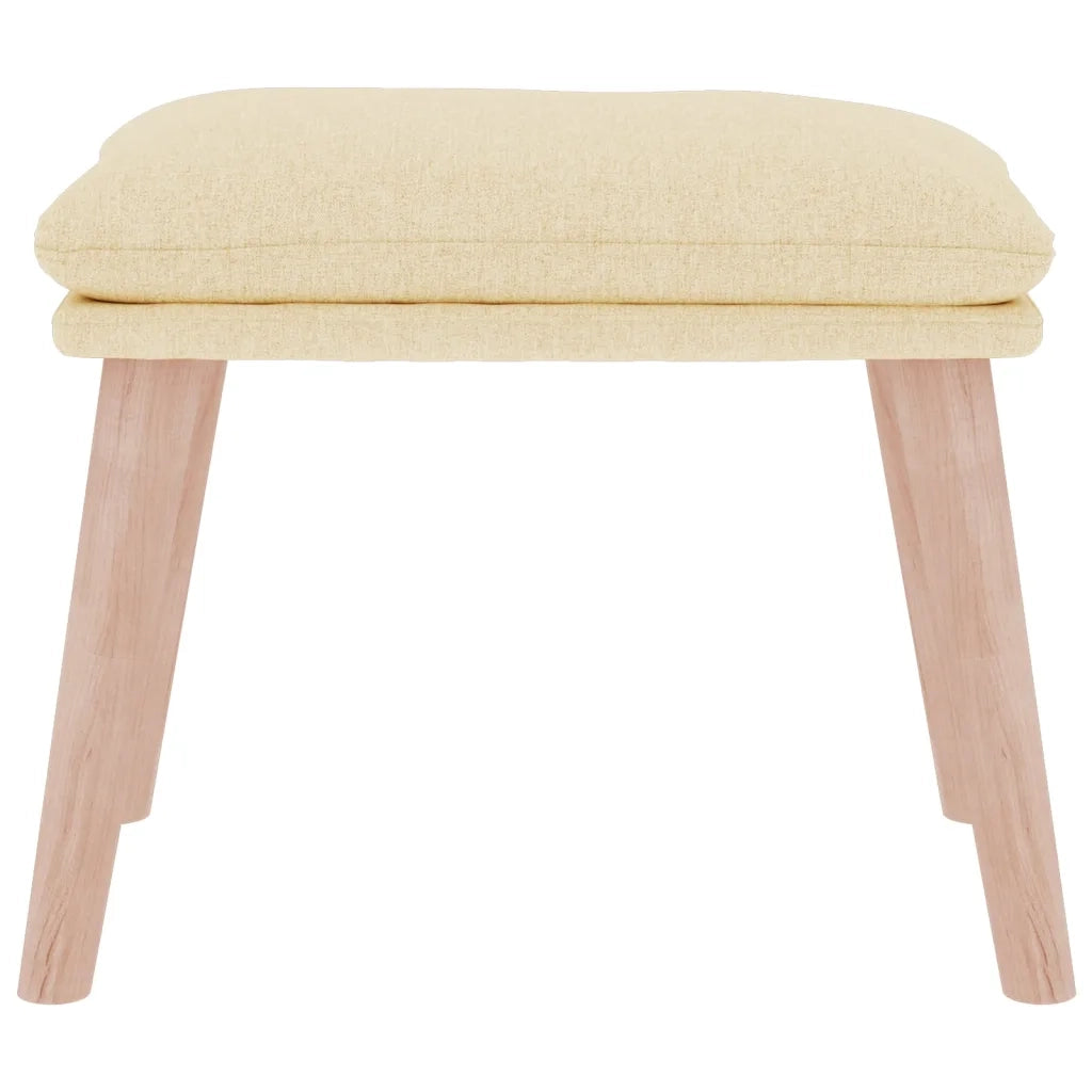 Poggiapiedi Crema 45x29,5x35 cm in Tessuto 341426