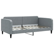 Letto da camera | Letto da Giorno Grigio Chiaro 100x190 cm in Tessuto