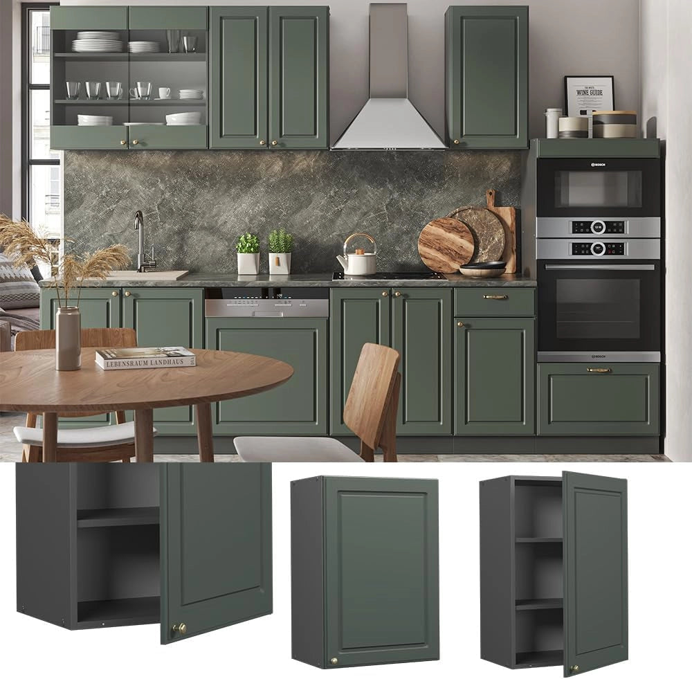 Pensile da cucina Fame-Line, Verde-oro Country House, 50 cm, per la combinazione con altri moduli della serie Fame-Line