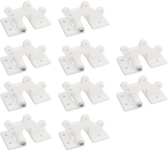 Scharnier Verstelbaar 10 Stuks 30x16mm Kunststof Gat Center Afstand 8mm per Luikscharnier