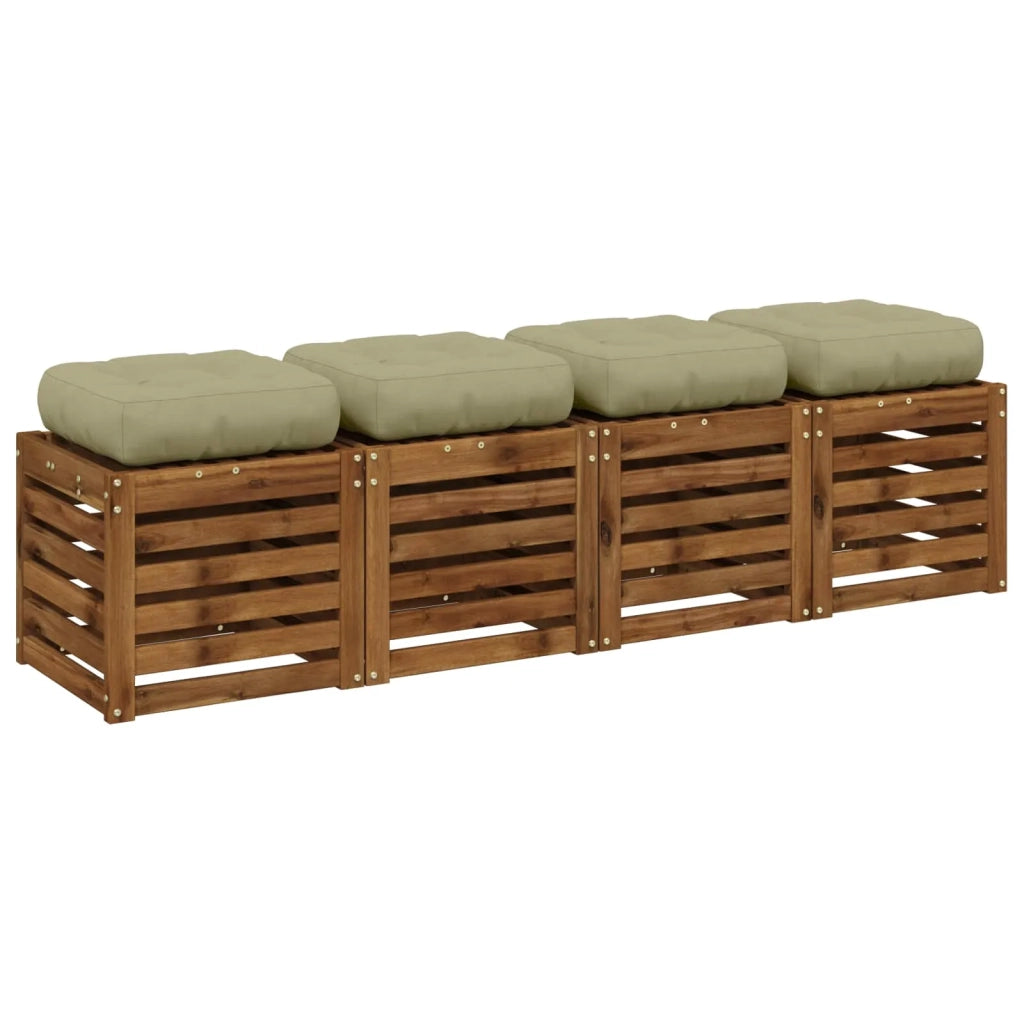 Cuscini per Sedia in 4 Pezzi VIANEN 4 pcs 100% Poliestere 953449