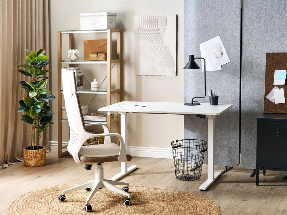 Scrivania elettrica ad altezza regolabile bianco 120x60 cm ufficio studio lavoro
