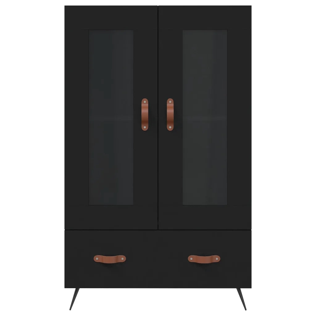 Credenza Nera 69,5x31x115 cm in Legno Multistrato 828269