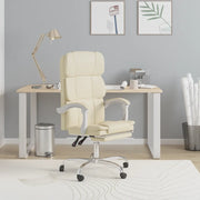 Poltrona da Ufficio Reclinabile Crema in Similpelle cod mxl 27012