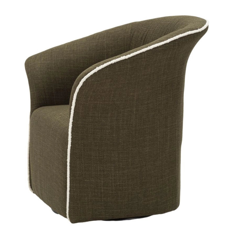 Poltrona Girevole Siena Verde cm 83,5x66x80 (seduta Altezza cm 42)