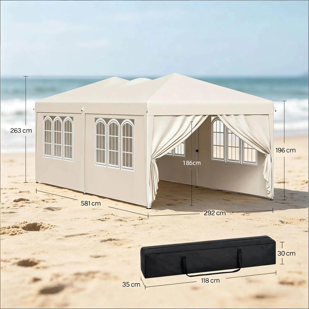 Spazioso gazebo tenda per feste rifugio per la privacy con borsa da trasporto (solo con gazebo)