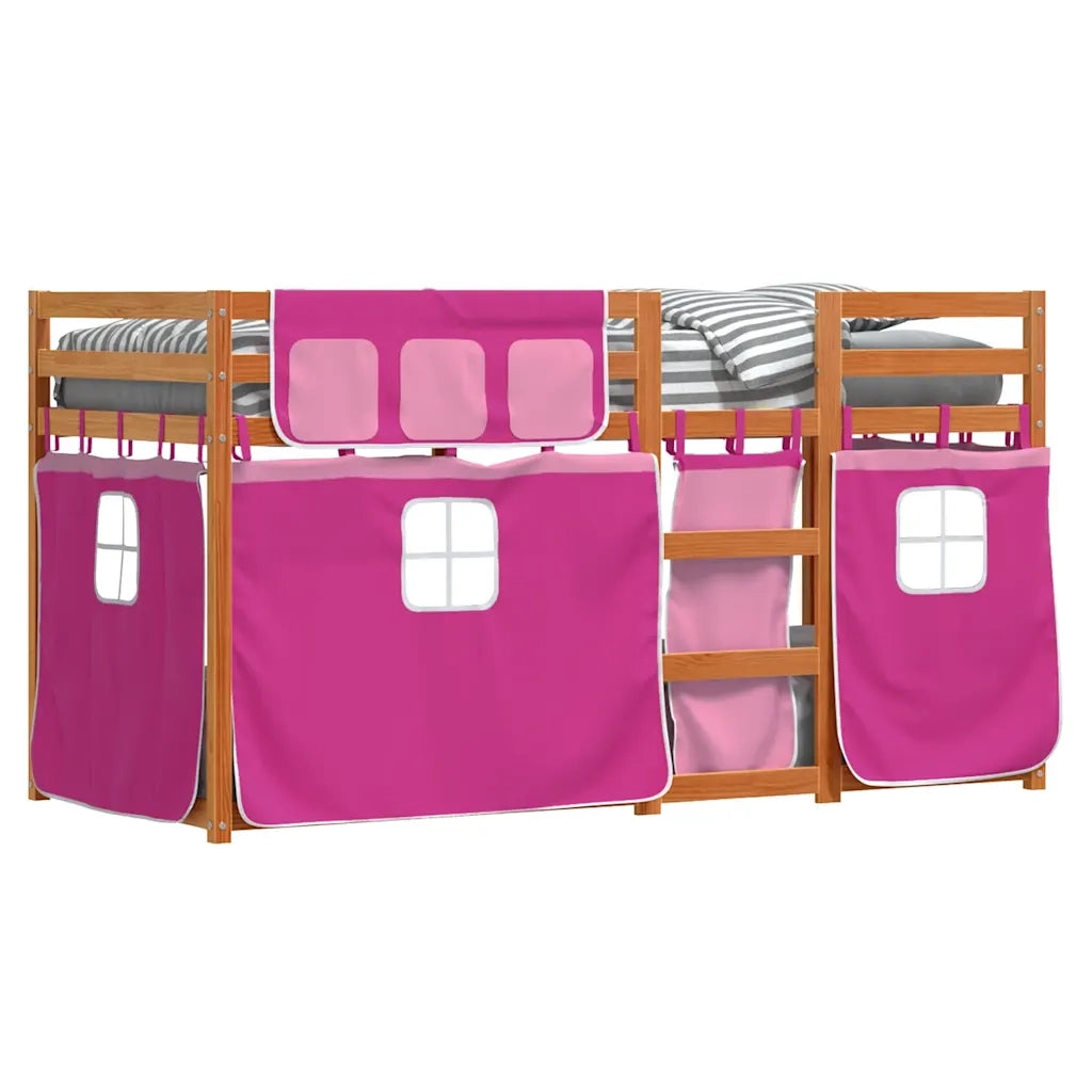 Letto a Castello senza Materasso Rosa 90x190 cm Legno di Pino 3283951