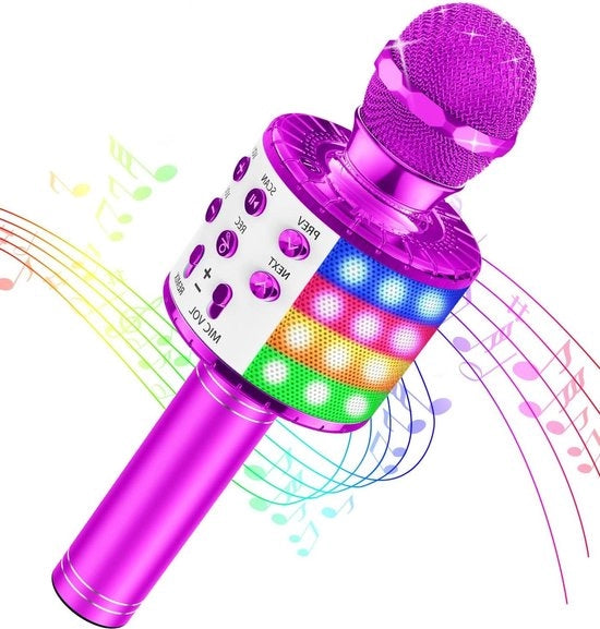 Kit di karaoke per bambine 4-12 anni - giocattoli per bambini, microfono Bluetooth wireless - regali di Natale