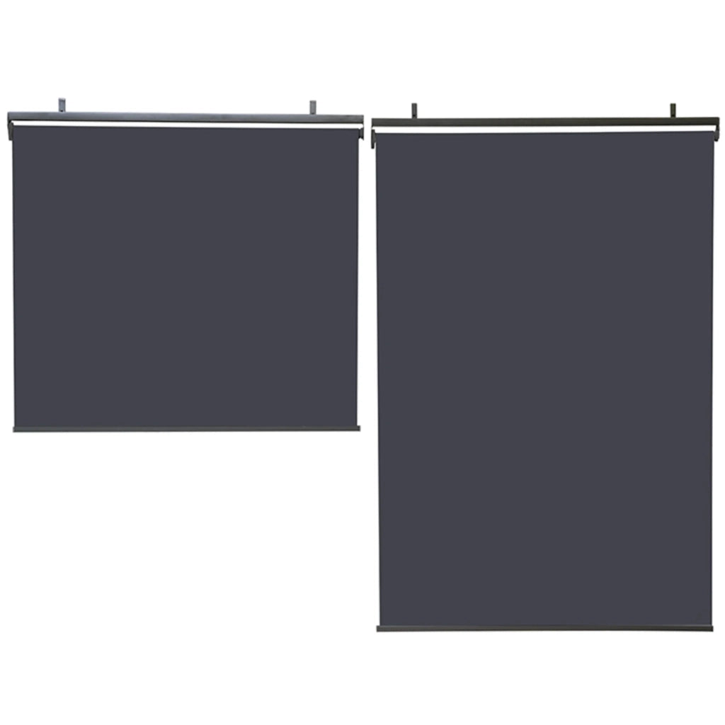 IDMarket - Set di 2 tende a rullo L. 124 x H. 225 CM per pergola grigio antracite