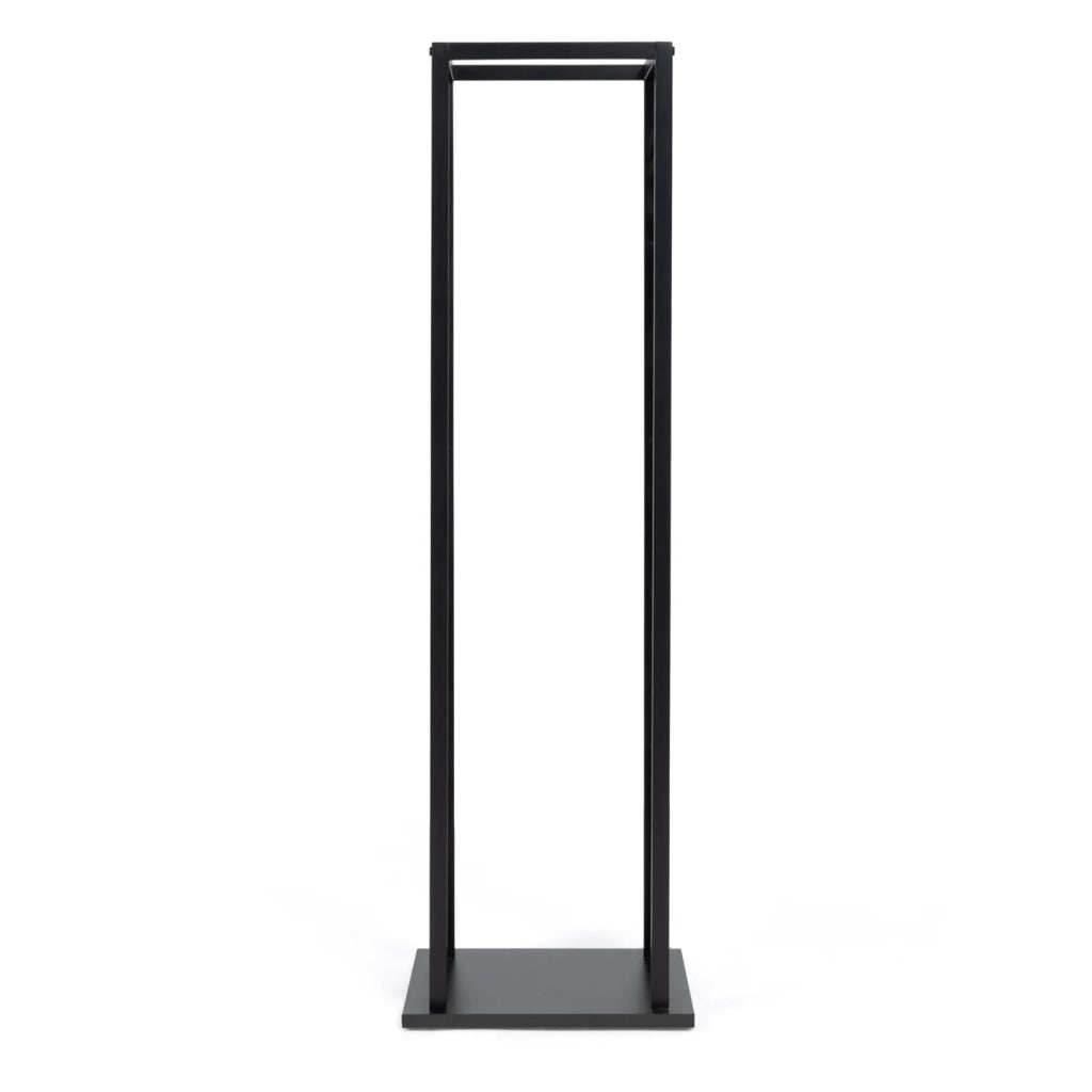IDMarket - Leñero vertical de acero negro con motivo de árbol H.112 cm