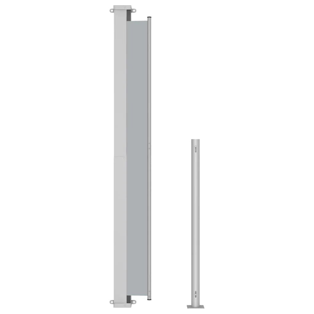 Tenda da sole laterale retrattile 180 x 500 cm grigia 02_0007337