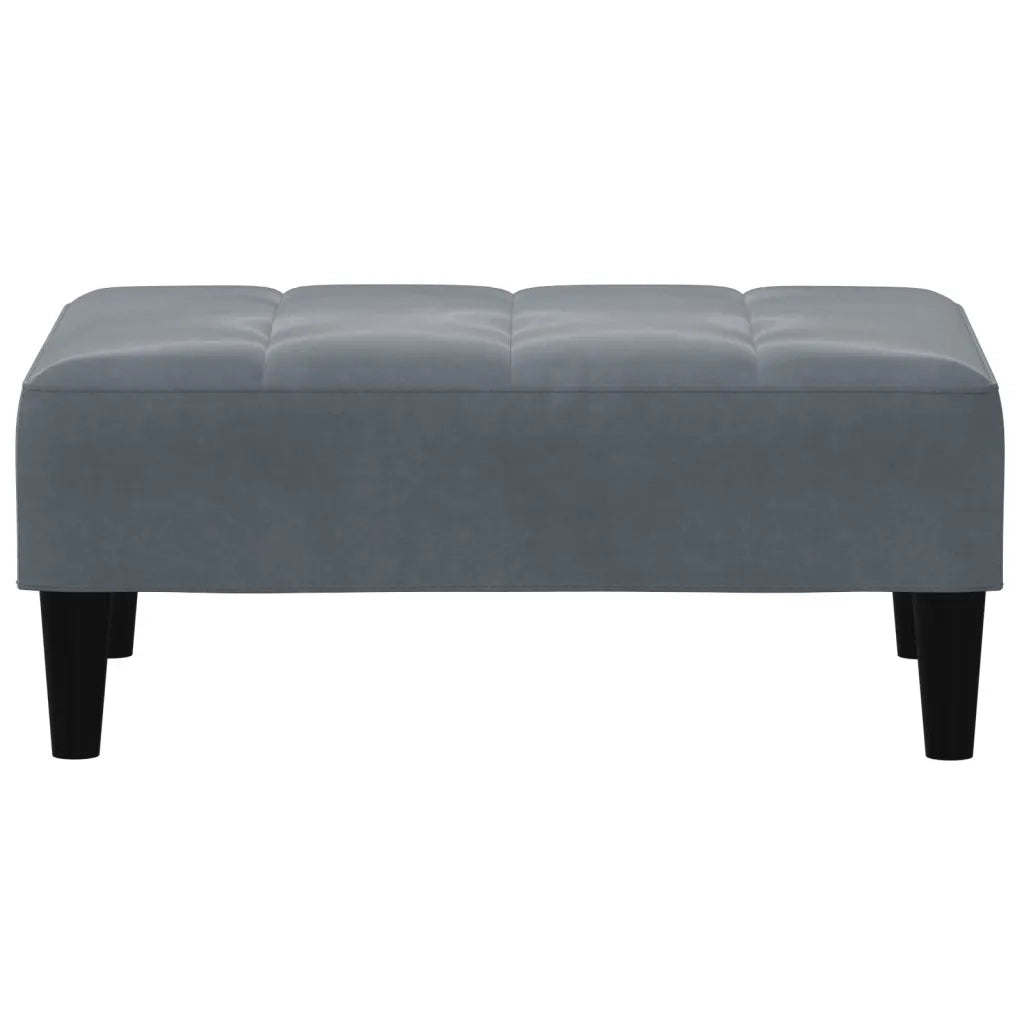 Poggiapiedi Grigio Scuro 77x55x31 cm in Velluto 4007367