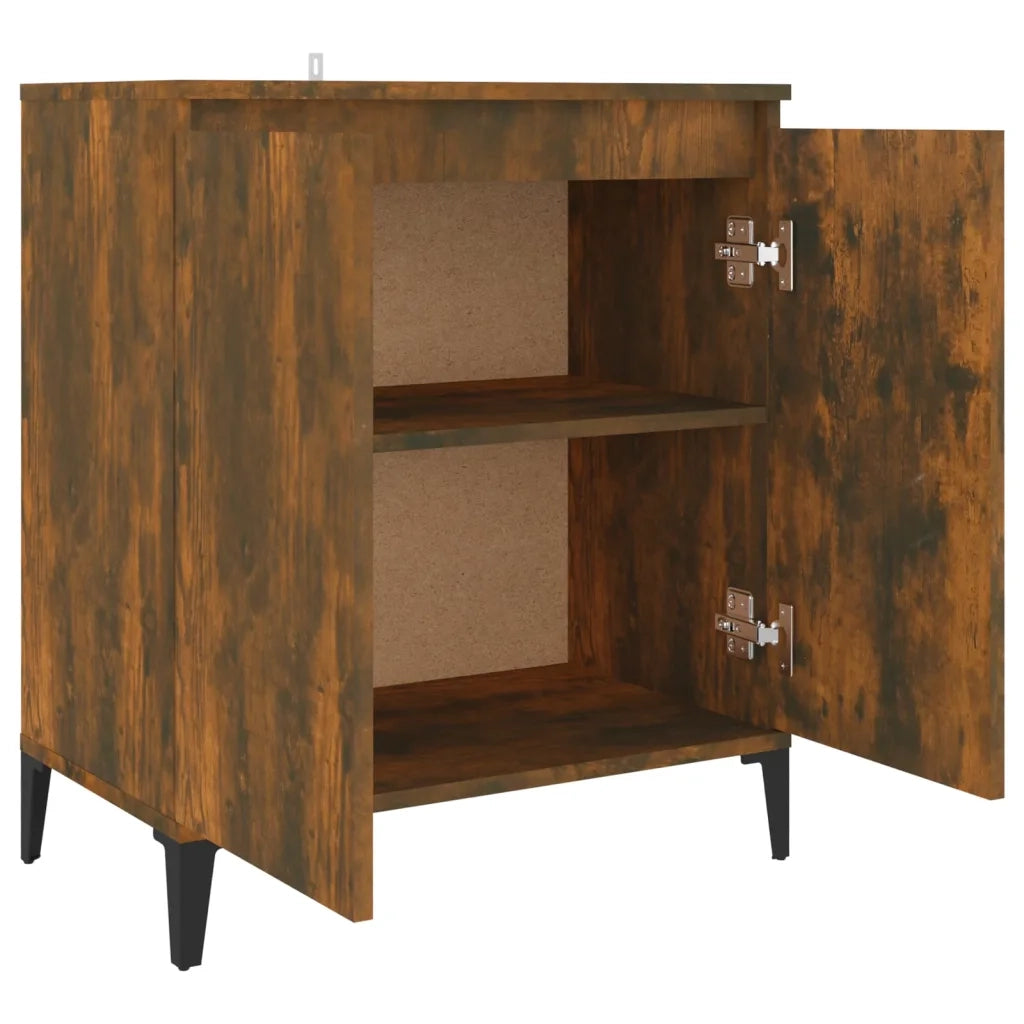 Credenza Rovere Fumo 60x35x70 cm in Legno Multistrato 815159