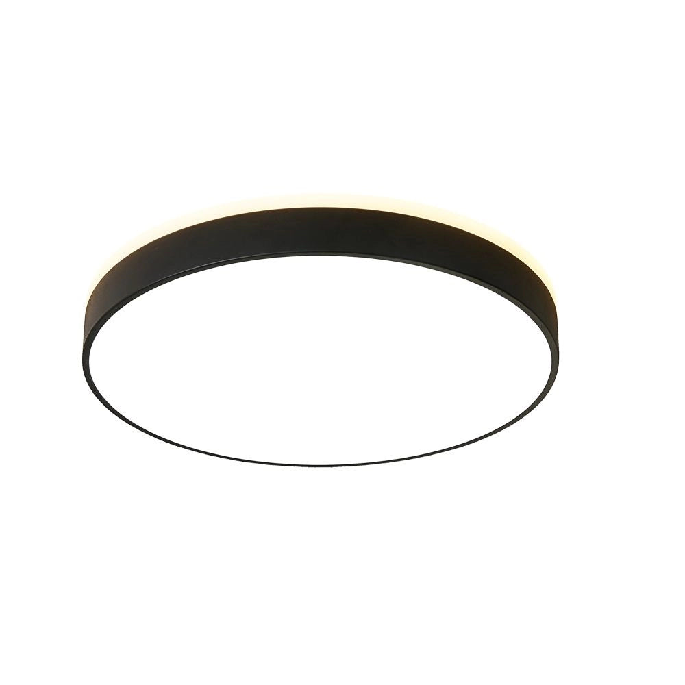 Plafoniera LED tonda Abigali Modern nera 60cm 60W 3000K