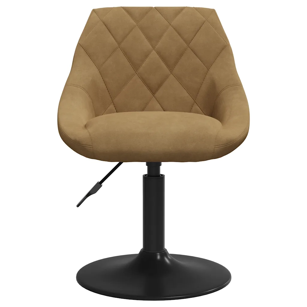 Sgabello da Bar Marrone in Velluto 335314