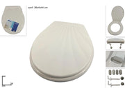 Copriwater Bagno in Plastica Universale Bianco Sedile WC 44 x 36 cm