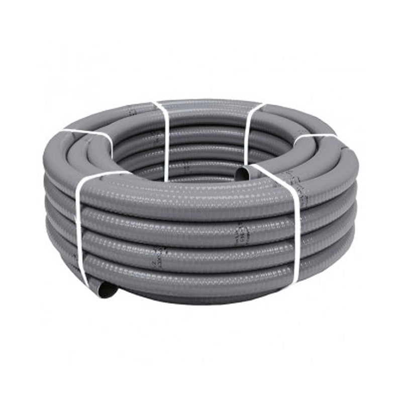 Tubo PVC flessibile semirigido grigio CEPEX - Tubo Pvc Flessibile Semirigido Grigio Cepex Rotolo Da 50 Mt -  50 Mm