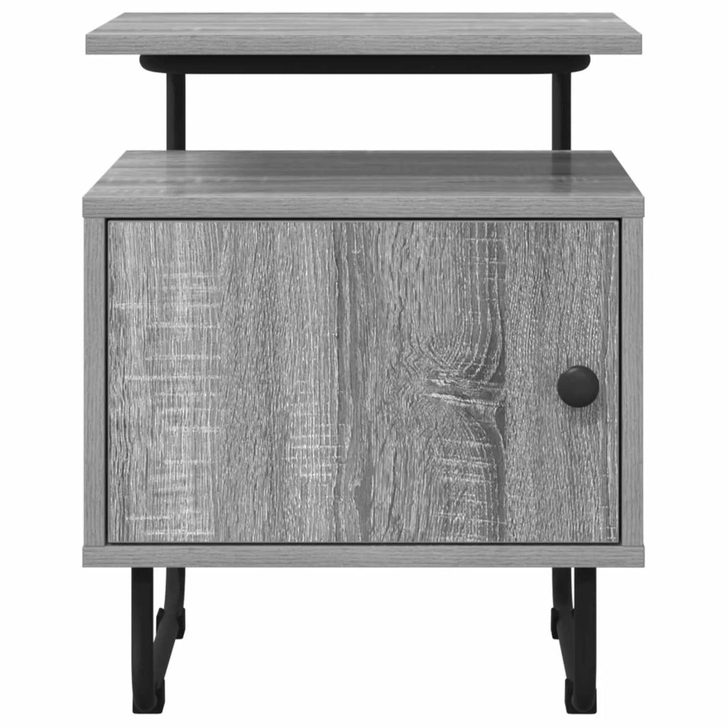 Armadio da Notte 2 pz Sonoma grigio Legno ingegnerizzato 8007642